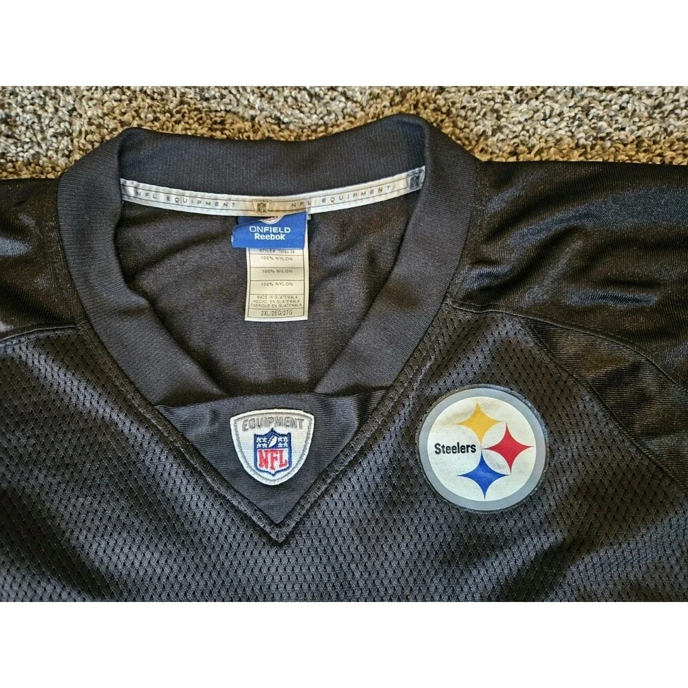Reebok Onfield Pittsburgh Steelers Ben Roethlisberger #7 NFL Jersey Black XXL